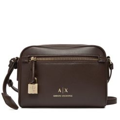 Torebka Armani Exchange. Brązowe listonoszki Armani Exchange, bez wzorów, bez dodatków. Za 569.99 zł.