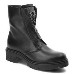 Czarne Botki Armodo Damskie Stylowe Obuwie. Czarne botki Armodo, bez wzorów, ze skóry, bez obcasa, na obcasie, bez zapięcia. Za 459.00 zł.