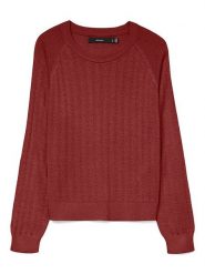 Vero Moda Sweter w kolorze bordowym rozmiar: S. Czerwone swetry Vero Moda, s, bez wzorów, bez ramiączek. Za 87.45 zł.