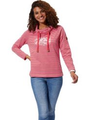 WITT WEIDEN Bluza w kolorze czerwono-białym rozmiar: 50. Białe bluzy sportowe WITT WEIDEN, z aplikacjami, z bawełny, bez kaptura. Za 59.95 zł.