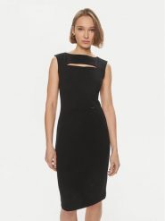 Calvin Klein Sukienka koktajlowa K20K207035 Czarny Slim Fit. Czarne sukienki Calvin Klein, bez wzorów, z syntetyku, wizytowe, bez kołnierzyka, bez ramiączek. Za 679.99 zł.