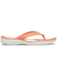 Crocs Japonki "Swiftwater" w kolorze pomarańczowym rozmiar: 37-38. Pomarańczowe klapki Crocs, bez wzorów, z otwartym noskiem, bez obcasa. Za 70.24 zł.
