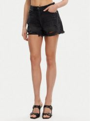 Silvian Heach Szorty jeansowe GPP25123SH Czarny Regular Fit. Czarne szorty Silvian Heach, bez wzorów, z bawełny. Za 179.99 zł.