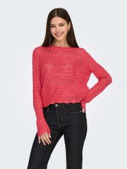 JDY Sweter w kolorze czerwonym rozmiar: XL. Czerwone swetry JDY, xl, bez wzorów, bez ramiączek. Za 70.41 zł.