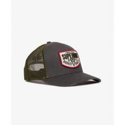 Damska czapka typu trucker Superdry Mesh. Niebieskie czapki Superdry, bez wzorów, z meshu. Za 175.05 zł.