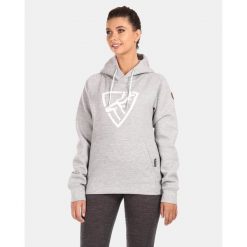 Damska bawełniana bluza Kilpi FJELA-W. Szare bluzy Kilpi, l, bez wzorów, z bawełny, bez kaptura. Za 207.23 zł.
