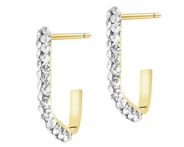 Złote kolczyki - szkło szlifowane. Żółte kolczyki Apart, szklane. Za 1,379.00 zł.