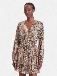 Guess Sukienka koktajlowa W6BK42 W4225 Brązowy Regular Fit. Brązowe sukienki Guess, xxl, z aplikacjami, z syntetyku, wizytowe, bez kołnierzyka, bez ramiączek. Za 694.99 zł.