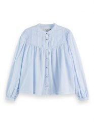 Scotch & Soda Bluzka w kolorze błękitnym rozmiar: 36. Niebieskie bluzki Scotch & Soda, bez wzorów, z bawełny, bez kołnierzyka, bez ramiączek. Za 127.65 zł.
