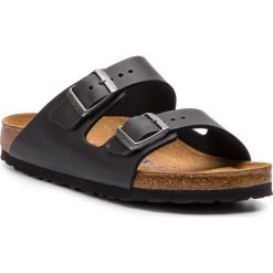 Klapki BIRKENSTOCK - Arizona Bs 0752483 Black. Czarne klapki Birkenstock, bez wzorów, ze skóry, bez obcasa. W wyprzedaży za 239.00 zł.