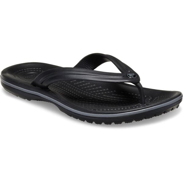 Japonki damskie Crocs Flip. Czarne klapki Crocs, bez wzorów, z materiału, bez obcasa. Za 169.99 zł.