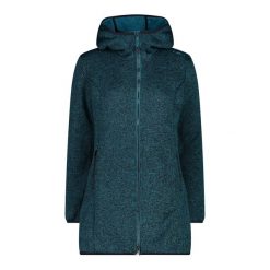 Kurtka parka damska z odpinanym kapturem CMP. Niebieskie kurtki CMP, bez wzorów, z dzianiny. Za 370.00 zł.