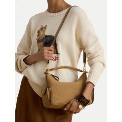 Torebka LAUREN RALPH LAUREN. Brązowe torebki klasyczne Lauren Ralph Lauren, bez wzorów, bez dodatków. Za 1,799.00 zł.