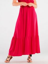 Awama Spódnica w kolorze różowym rozmiar: L/XL. Różowe spódnice Awama, l, bez wzorów, maxi, rozkloszowane. Za 127.99 zł.