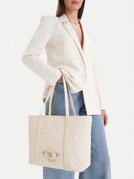 Nine West Torebka EO-Merla-LDA8446 Écru. Białe shopper Nine West, bez wzorów, z materiału, bez dodatków. Za 155.99 zł.