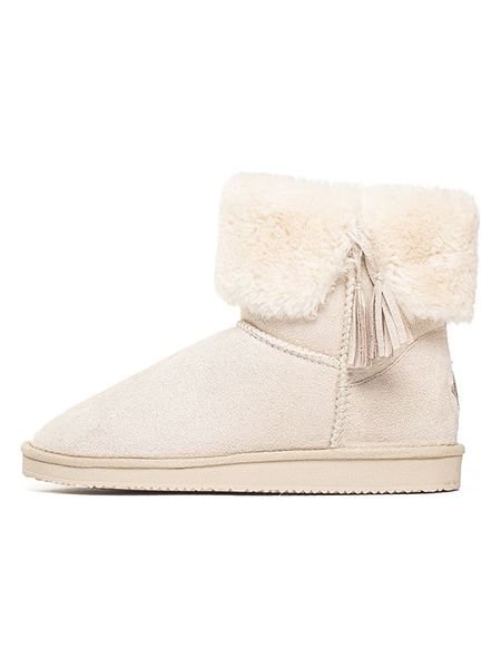 ISLAND BOOT Botki zimowe "Cinnamon" w kolorze kremowym rozmiar: 41. Brązowe botki Island Boot, na zimę, bez wzorów, z materiału, bez obcasa, bez zapięcia. Za 144.92 zł.