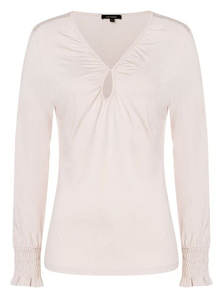 More & More Bluzka w kolorze kremowym rozmiar: 44. Brązowe bluzki More & More, s, bez wzorów, z wiskozy, klasyczne, bez kołnierzyka, bez ramiączek. Za 60.88 zł.