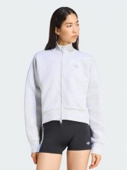 Adidas Bluza Spacer HY8037 Szary jasny Oversize. Szare bluzy Adidas, s, bez wzorów, z bawełny, bez kaptura. Za 193.99 zł.