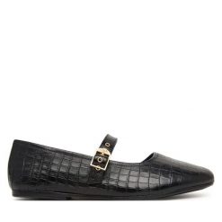 Baleriny Clarks. Czarne baleriny Clarks, bez wzorów, bez obcasa. Za 349.99 zł.