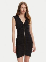 Just Cavalli Sukienka koktajlowa 78PAO949 Czarny Slim Fit. Czarne sukienki Just Cavalli, bez wzorów, z syntetyku, wizytowe, bez kołnierzyka, bez ramiączek. Za 719.99 zł.