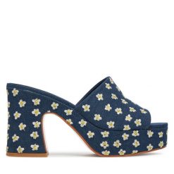 Klapki DeeZee. Niebieskie klapki DeeZee, bez wzorów, bez obcasa. Za 149.99 zł.