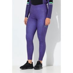 Damskie Legginsy sportowe w panterkę szybkoschnące elastyczny pas. Fioletowe legginsy Ulla Popken, plus size, bez wzorów, z elastanu. W wyprzedaży za 191.99 zł.
