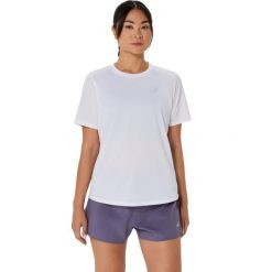 Koszulka damska Asics Core. Białe bluzki Asics, bez wzorów, sportowe, bez kołnierzyka, bez ramiączek. Za 163.00 zł.