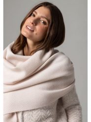 More & More Szal w kolorze kremowym rozmiar: onesize. Brązowe szaliki More & More, bez wzorów, z materiału. Za 87.19 zł.