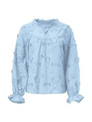 Smashed Lemon Bluzka w kolorze niebieskim rozmiar: L. Niebieskie bluzki Smashed Lemon, l, z aplikacjami, z bawełny, bez kołnierzyka, bez ramiączek. Za 124.11 zł.