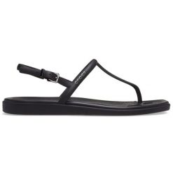 Sandały damskie Crocs MIAMI THONG FLIP. Czarne sandały Crocs, bez wzorów, sportowe, bez obcasa, bez zapięcia. Za 179.00 zł.