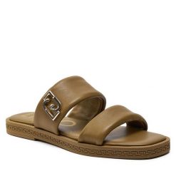 Klapki Liu Jo. Brązowe klapki Liu Jo, bez wzorów, bez obcasa. Za 339.99 zł.