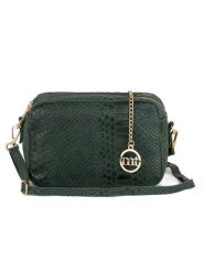 Mia Tomazzi Skórzana torebka "Ortles" w kolorze zielonym - 21 x 14 x 8 cm rozmiar: onesize. Zielone torby na ramię Mia Tomazzi, bez wzorów, z materiału, na ramię, bez dodatków. Za 165.99 zł.