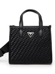 Guess Torebka w kolorze czarnym - 19 x 12 x 7 cm rozmiar: onesize. Czarne torby na ramię Guess, z aplikacjami, z materiału, przez ramię, bez dodatków. Za 387.44 zł.