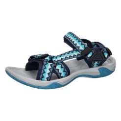 Sandały turystyczne damskie CMP Hamal. Niebieskie sandały CMP, bez wzorów, sportowe, bez obcasa, bez zapięcia. Za 139.00 zł.
