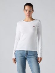 Levi's Koszulka "Essential" w kolorze białym rozmiar: M. Białe bluzki Levi's®, m, bez wzorów, z bawełny, bez kołnierzyka, bez ramiączek. Za 98.87 zł.