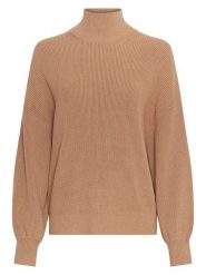 MOSS COPENHAGEN Sweter "Magnea" w kolorze karmelowym rozmiar: M/L. Brązowe swetry Moss Copenhagen, l, bez wzorów, ze splotem, bez ramiączek. Za 179.22 zł.