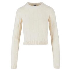Bluza Damska W Kratkę Dzianinowa. Brązowe bluzy Urban Classics, xl, bez wzorów, z dzianiny, bez kaptura. Za 179.99 zł.