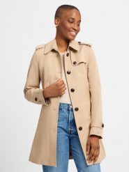 Tommy Hilfiger Płaszcz Kobiety Bawełna beżowy, XXL. Brązowe płaszcze TOMMY HILFIGER, xxl, bez wzorów, z bawełny, bez kaptura. Za 1,299.95 zł.