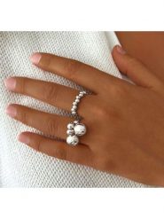 Eclat d'Argent Srebrny pierścionek rozmiar: 58. Szare pierścionki Eclat d'Argent, srebrne. Za 121.80 zł.