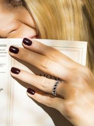 DIAMOND & CO Złoty pierścionek "Tarlac" z diamentami rozmiar: 58. Niebieskie pierścionki Diamond & Co, z diamentem, złote. Za 1,199.46 zł.