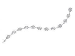 Bransoletka z białego złota z diamentami - 3,09 ct - próba 585. Białe bransoletki Apart, z diamentem, złote. W wyprzedaży za 24,493.00 zł.