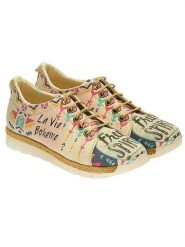 Goby Sneakersy w kolorze beżowym ze wzorem rozmiar: 36. Brązowe trampki Goby, bez wzorów, bez zapięcia. Za 195.99 zł.