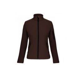 Kurtka damska Kariban Softshell. Brązowe kurtki sportowe KARIBAN, bez wzorów, z softshellu, bez kaptura. Za 191.00 zł.