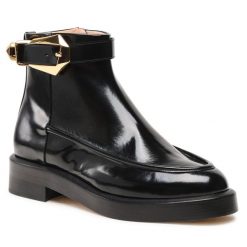Botki Alberta Ferretti. Czarne botki Alberta Ferretti, bez wzorów, bez obcasa, na płaskiej podeszwie, bez zapięcia. Za 5,149.00 zł.