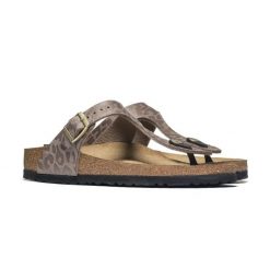 Japonki Birkenstock Gizeh Synthetics Women 1032 1032054. Szare klapki Birkenstock, bez wzorów, z materiału, z okrągłym noskiem, bez obcasa. Za 287.13 zł.