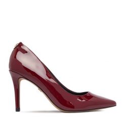 Szpilki Nine West. Czerwone szpilki Nine West, bez wzorów, bez obcasa, na szpilce, bez zapięcia. Za 229.99 zł.