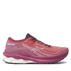 Buty do biegania Mizuno. Czerwone obuwie sportowe Mizuno, bez zapięcia, do biegania, mizuno wave. Za 339.99 zł.
