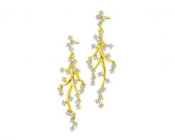 Kolczyki z żółtego złota z brylantami - 0,81 ct - próba 585. Żółte kolczyki Apart, z brylantem, złote. Za 11,990.00 zł.