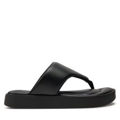 Japonki Inuikii. Czarne klapki Inuikii, bez wzorów, bez obcasa. Za 399.99 zł.
