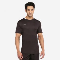 Koszulka do piłki nożnej Kipsta Essentiel Club. Białe bluzki KIPSTA, l, bez wzorów, z materiału, sportowe, bez kołnierzyka, bez ramiączek. W wyprzedaży za 19.99 zł.